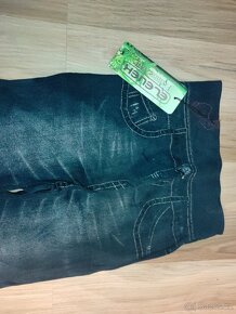 Elastické kalhoty styl otrhané jeans - 12