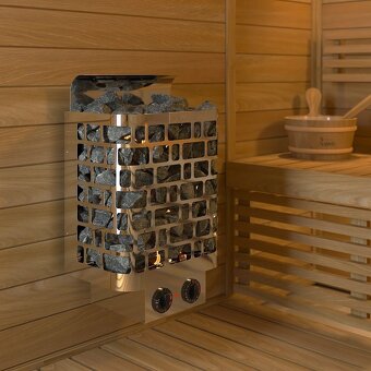 Luxusní Fínska sauna z cedru pro 4-6 osob s panoram.oknem - 12