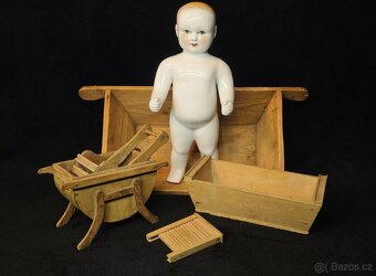 Starožitná koupací panenka - Frozen Charlotte - 12