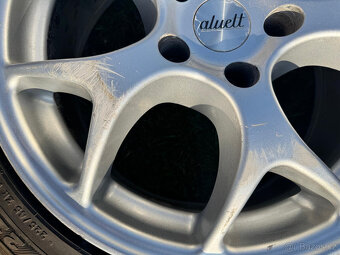 Alu disky Aluett 17" rozteč 5x112 + pneu pěkné - 4 kusy - 12