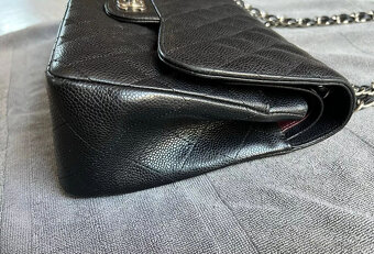 Originální kabelka Chanel Double Flap Classic Bag černá stří - 12