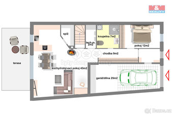 Prodej rodinného domu, 210 m2, v Kamenici n.L., ul. Dobšova - 12