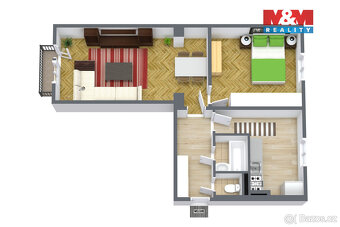 Prodej bytu 2+1, 51 m², Bukovany - 12