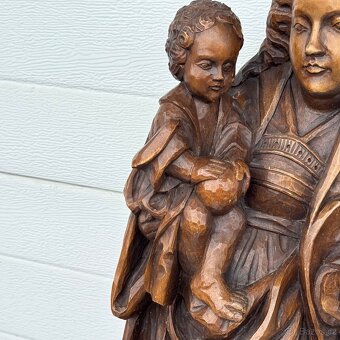 Velká starožitná socha Panna Marie Anglie - 12