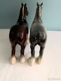 BESWICK CERAMIC SHIRE HORSE 818 DAPPLE GRY HOUPACÍ KONĚ PROT - 12