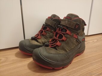 Keen Redwood Mid Wp Youth steel grey/red dahlia EU 34 - 12