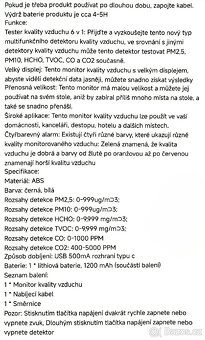 6v1 Prémiový Monitor Kvality Vzduchu v Interiéru - 12
