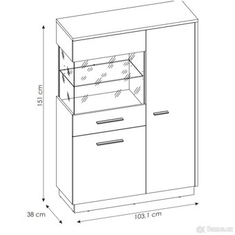 Obývací stěna SCONTO ZINGARO + komoda ZINGARO - 12