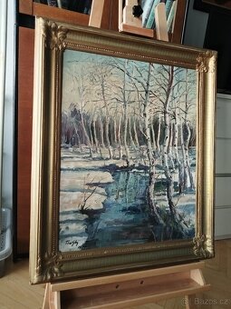 obraz ZIMNÍ NÁDHERA, olej, Jaroslav Tlustý - 12