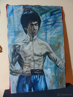 Plátno Bruce Lee - autor R. Dička 1996 - 12