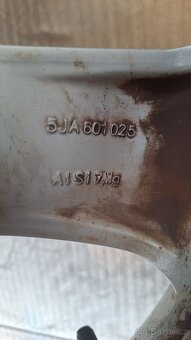 Alu kola Škoda 15" 5x100 letní pneu 185/60 R15 6-7mm Fabia - 12