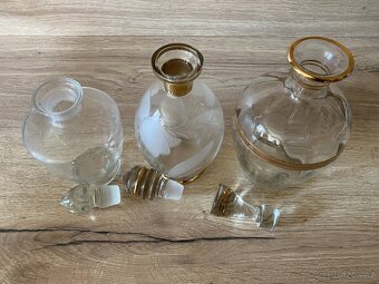 karafa stará skleněná karafa láhev na alkohol demižon - 12