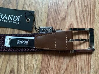 Nový pánský pružný opasek Bandi - S/M - tmavě vínový - 12