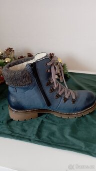 Modré  Riker dámské s kožíškem - 12