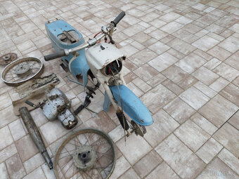 jawa 50 pionyr - holubi modř - original lak - 12