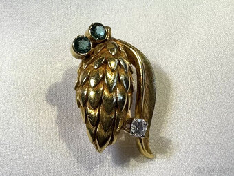 Sada šperků 750 GG 18ct diamanty + barevné kameny 131 gramů - 12