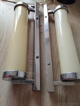 Chromovaná lampička funkcionalismus / 2ks - 12