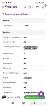 Digitální piano Yamaha YDP S34 - 12