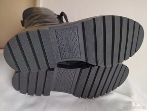 Zimní šněrovací kozačky Caprice černá kůže, vel.38 - 12