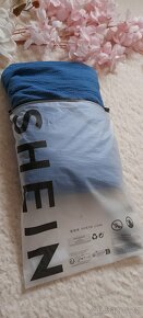 Shein safírové volánové dlouhé šaty - NOVÉ - 12