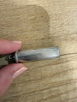 Starožitná stříbrná rtěnka se zrcátkem, punc - 12