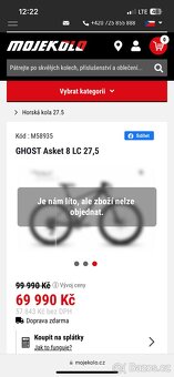 Karbonové kolo GHOST ASKET 8 LC - 12