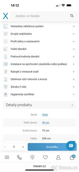 Sprchový kout 90x70 měděný,Nový - 12