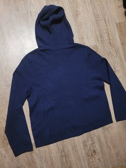 Tmavě modrá mikina/svetr na zip s kapucí Adagio - 12