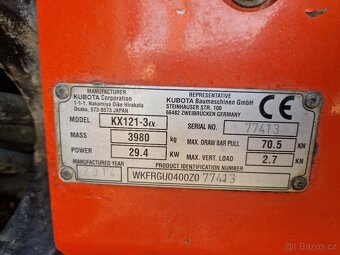 Minibagr Kubota KX121- 3, rok 2014, 4300mth - 12