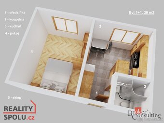 Podnájem, byty/1+1, 30 m2, Stallichova 512/6, Krč, 14000 Pra - 12