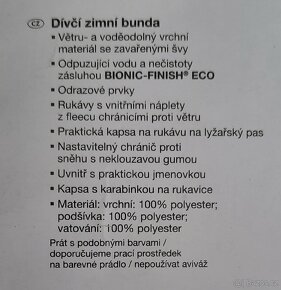 Dívčí zimní bunda o vel.146/152 - 12