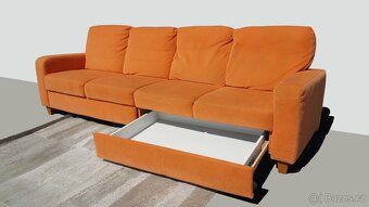 luxusní sedačka pro 4 + taburet  – DOPRAVA - 12