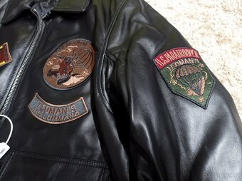 NOVÁ kožená letecká bunda A2 - L,XL-2XL - 12