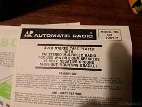 Stereo autorádio + 8 track player do ameriky - ÚPLNĚ NOVÉ - 12