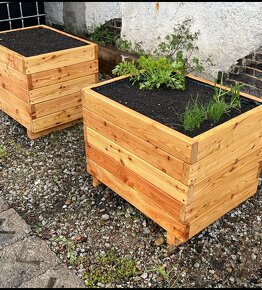 10%-SLEVA Modřínový masivní vyvýšený záhon-květináč - 12