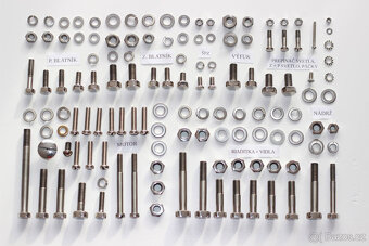 manet 90 - sada šroubu a osky kolies - 12