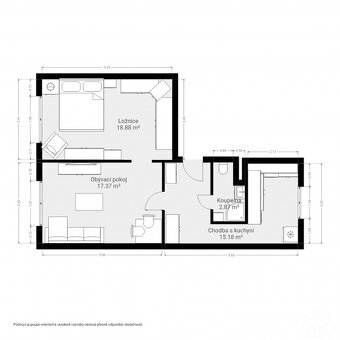 Prodej bytu 2+1, 59 m², Zlín-Malenovice - 12