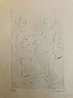 E. Nevan - Odpočívající tanečnice (12 grafík), 1946 - 12