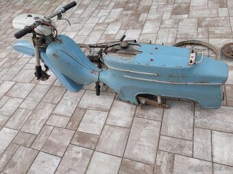 Jawa 50 pionyr, typ 20, puvodni lak holubi modr - 12