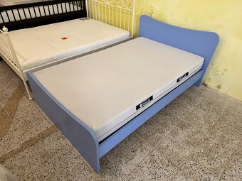 Hezká modrá postel-letiště 120x200 komplet - 12