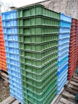 Plastové přepravky OZ ,nízké, barvené - 12