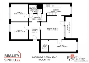 Prodej, byty/4+1, 90 m2, Kubíkova, Líšeň, 62800 Brno-Líšeň [ - 12