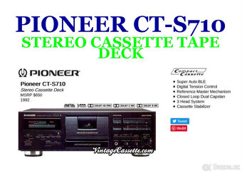 PIONEER CT-S710 Stereo Cassette Deck / TOP MODEL - 12