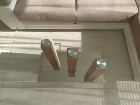 Konferenční stůl - skleněný/zrcadlo - 12
