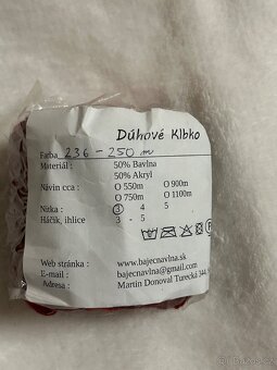 Příze Duhové klubíčka 250m - 12