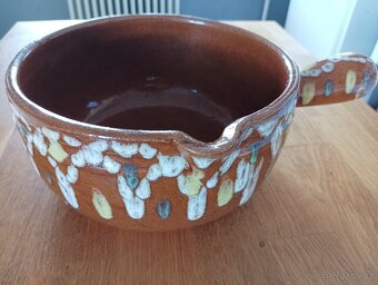 KAMENINOVÝ ABSTRAKTNĚ MALOVANÝ HRNEC GRÉS & POTIERS DIGOIN - 12