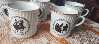 Hrnky starožitné rokoko Dubí Czechoslovakia - 12