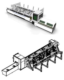 Trubkový laserový řezací stroj TVARcut LF60M - 12