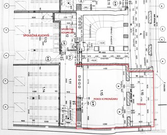 Pronájem pokoje 20 m2 s terasou 8 m2, Praha 3 Žižkov - 12