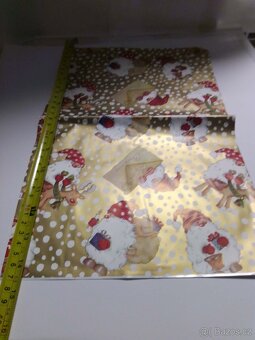 Vánoční ozdoby, dekorace barevné stuhy 10m a rozety Nové - 12